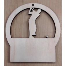 Lasergraveeritud puidust golfi medal MLG22